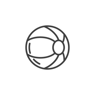 Plaj topu çizgisi simgesi