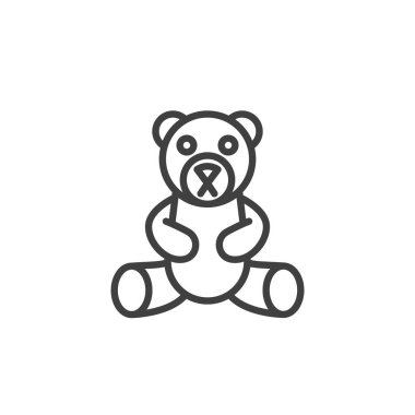 Ayı oyuncak çizgisi simgesi