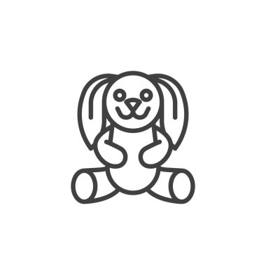 Tavşan oyuncak çizgisi simgesi