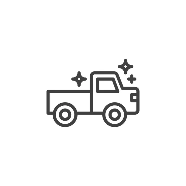 Játék teherautó vonal ikon — Stock Vector