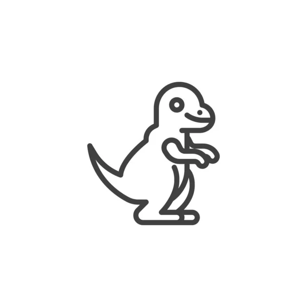Dinosaurio juguete línea icono — Archivo Imágenes Vectoriales