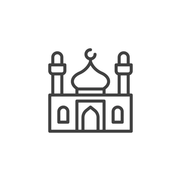 Icono de línea de construcción mezquita — Archivo Imágenes Vectoriales