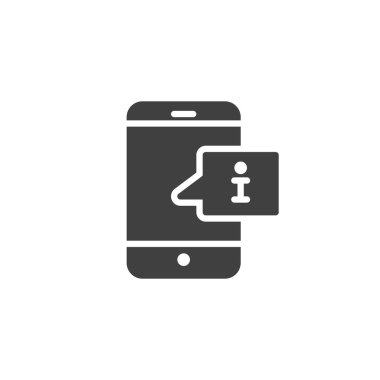 Cep telefonu bilgi vektörü simgesi