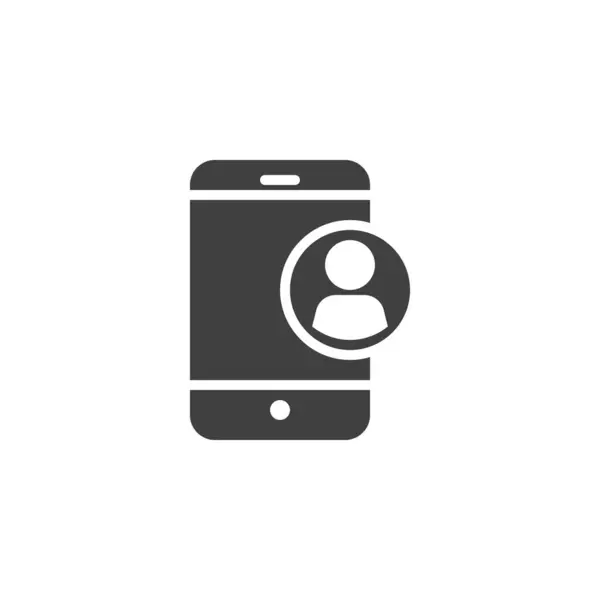 Mobile phone contact vector icon — Stock Vector