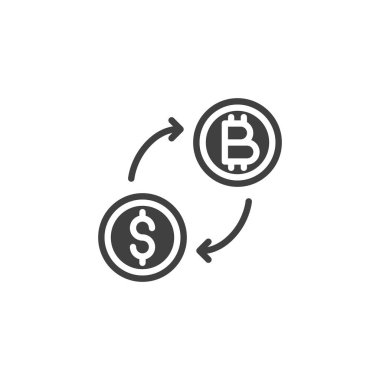 Para birimi dönüştürme vektör simgesi