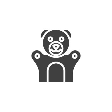 Oyuncak ayı parmak kukla vektör simgesi