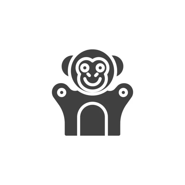 猿の指人形ベクトルアイコン — ストックベクタ