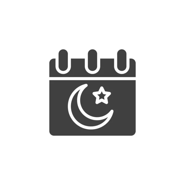 Islamisk kalender vektor ikon — Stock vektor