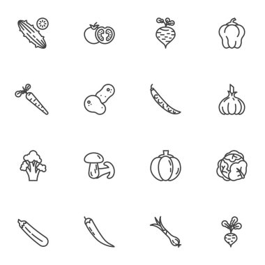 Sebze çizgisi simgeleri ayarlandı