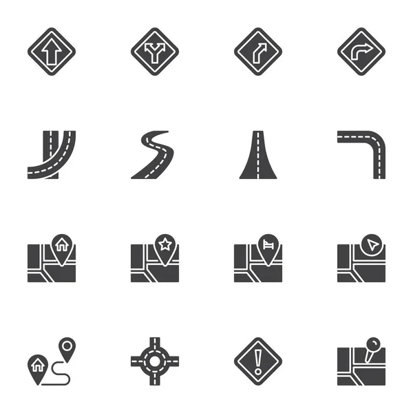 GPS navigation vector icons set — Stock Vector