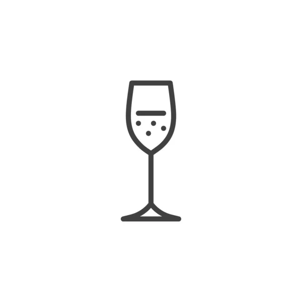 Icona linea vetro Champagne — Vettoriale Stock