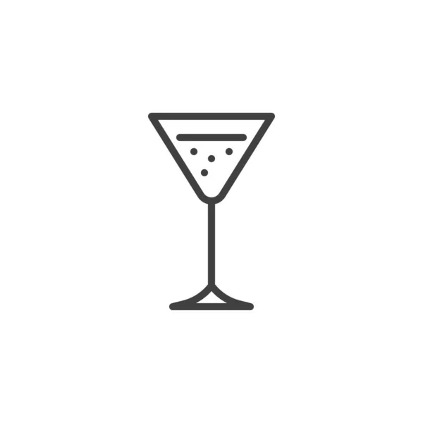 Symbol für Cocktailglaslinie — Stockvektor