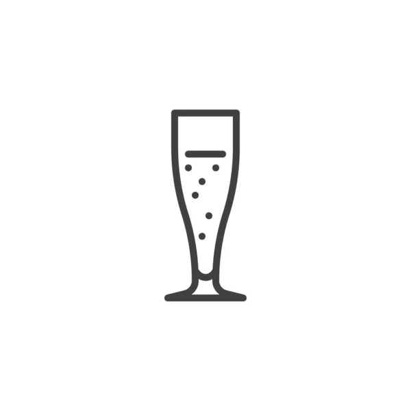 Cocktail glas lijn pictogram — Stockvector