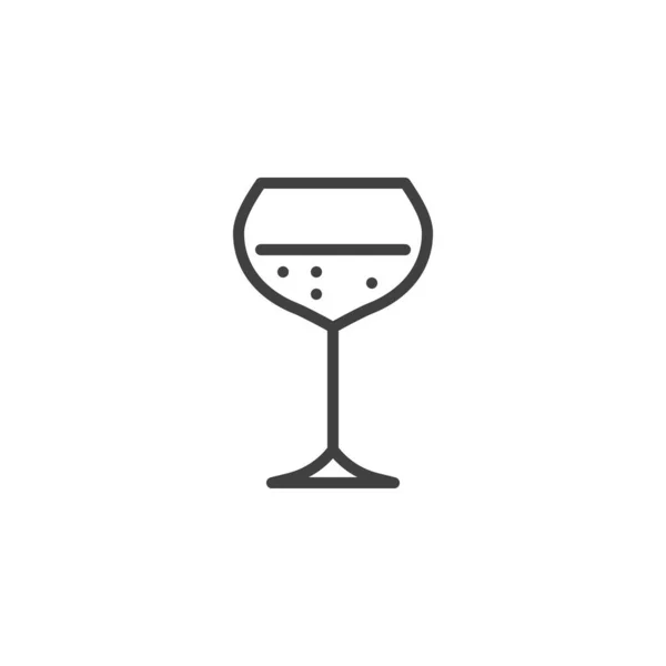 Icono de línea de copa de vino — Vector de stock