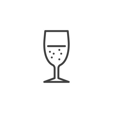 Kokteyl cam çizgisi simgesi
