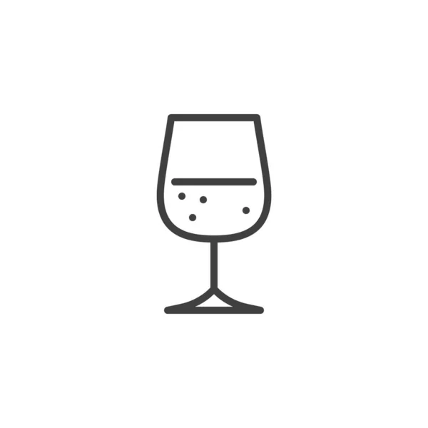 Icona linea bicchiere di vino — Vettoriale Stock
