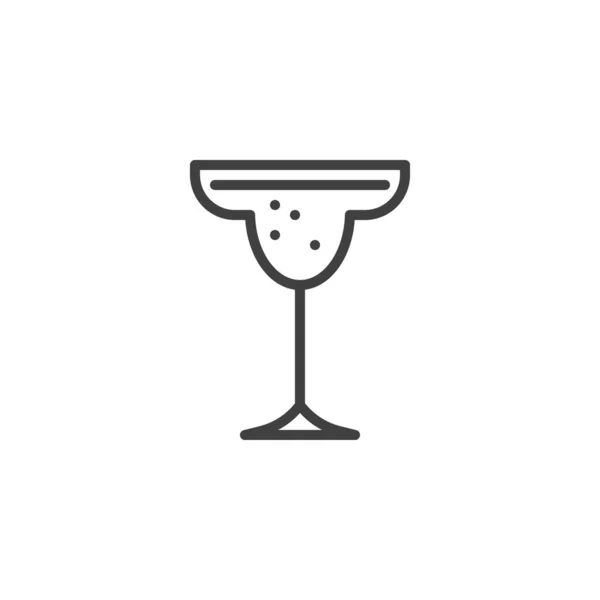 Icono de línea de vidrio Martini — Vector de stock