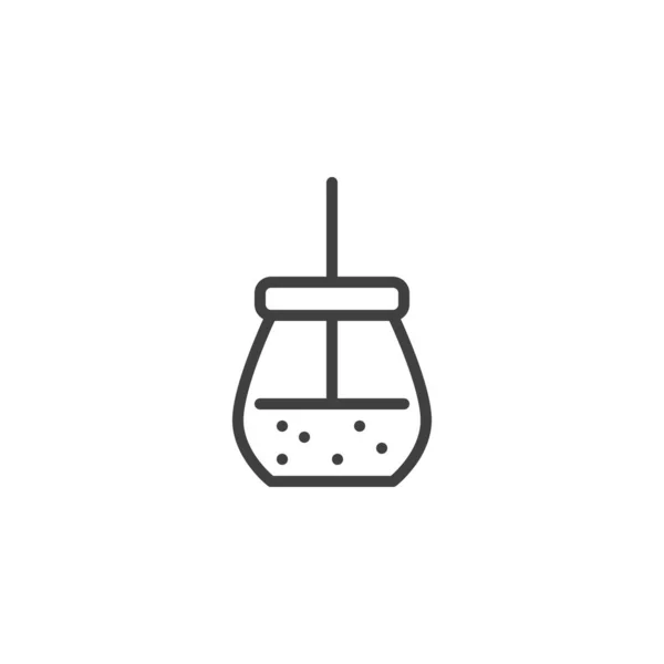 Smoothie jar line icon — 스톡 벡터