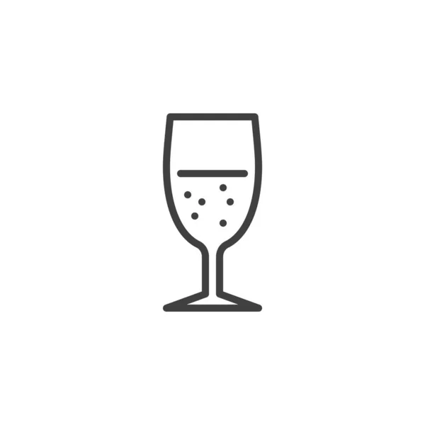 Cocktail glass line icon — Stock Vector