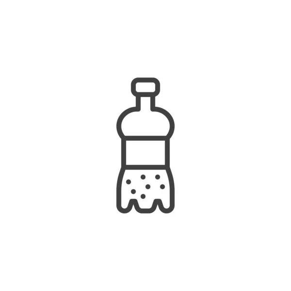 Soda şişesi çizgisi simgesi — Stok Vektör