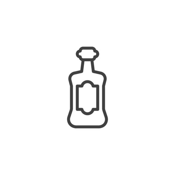 Icône de ligne de bouteille de tequila — Image vectorielle