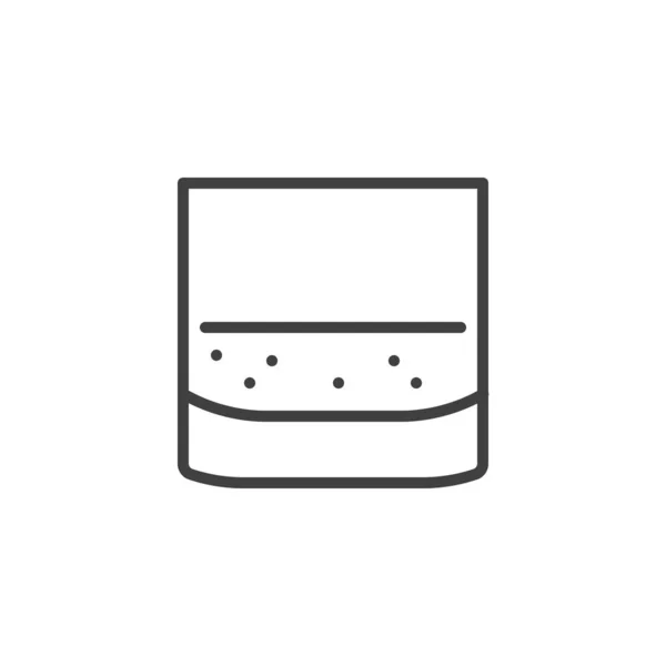 Ikona linky sklenice whisky — Stockový vektor