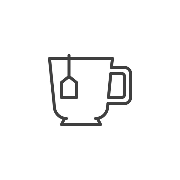 Teetasse Linie Symbol — Stockvektor