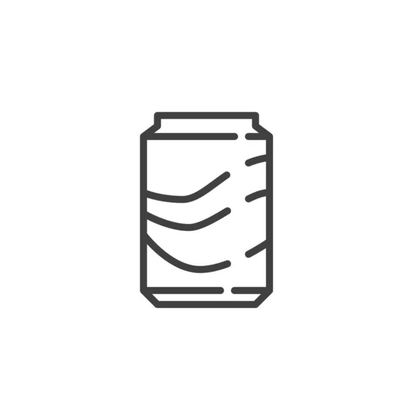 Soda can line icon — Stock Vector