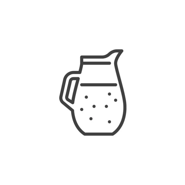 Water Pitcher lijn pictogram — Stockvector