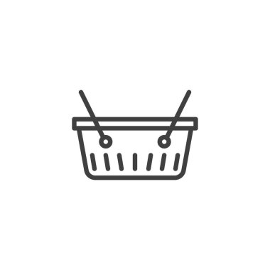 Boş alışveriş sepeti çizgisi simgesi