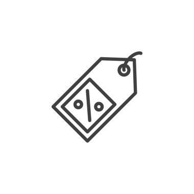 İndirimli fiyat etiketi çizgisi simgesi