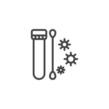 Coronavirus test çizgisi simgesi