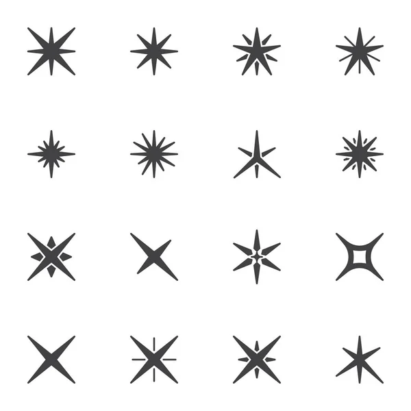 Estrelas conjunto de ícones vetoriais — Vetor de Stock