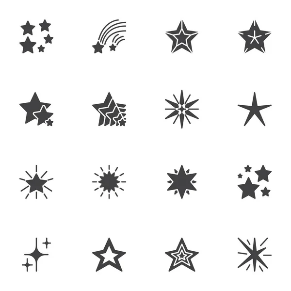 Estrelas conjunto de ícones vetoriais —  Vetores de Stock