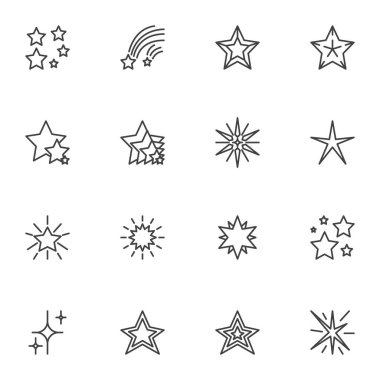 Yıldız çizgi simgeleri ayarlandı