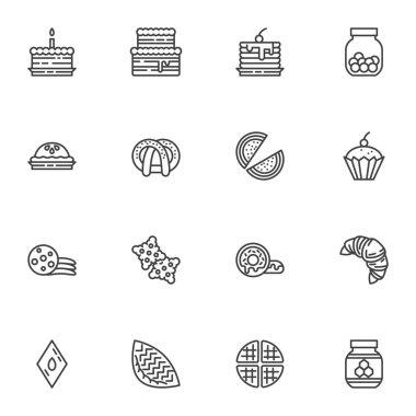 Kek çizgisi simgeleri ayarlandı