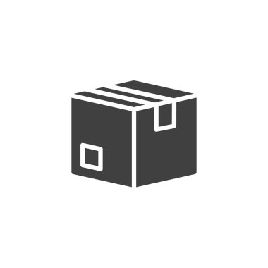 Karton kutu, parsel vektör simgesi