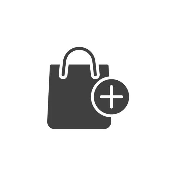 Zum Vektor-Symbol der Einkaufstasche hinzufügen — Stockvektor