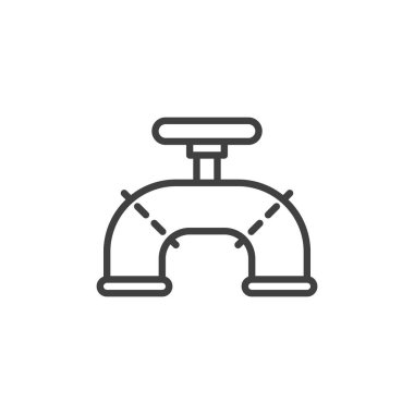 Kapakçık çizgisi simgesine sahip boru