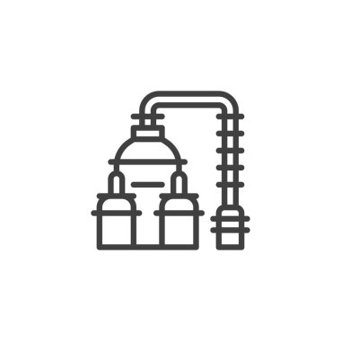 Gaz işleme çizgisi simgesi