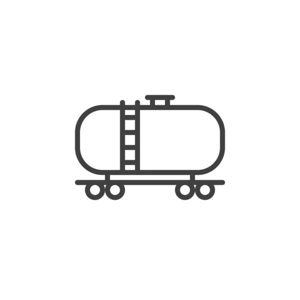 Railroad tank line icon — Stock Vector