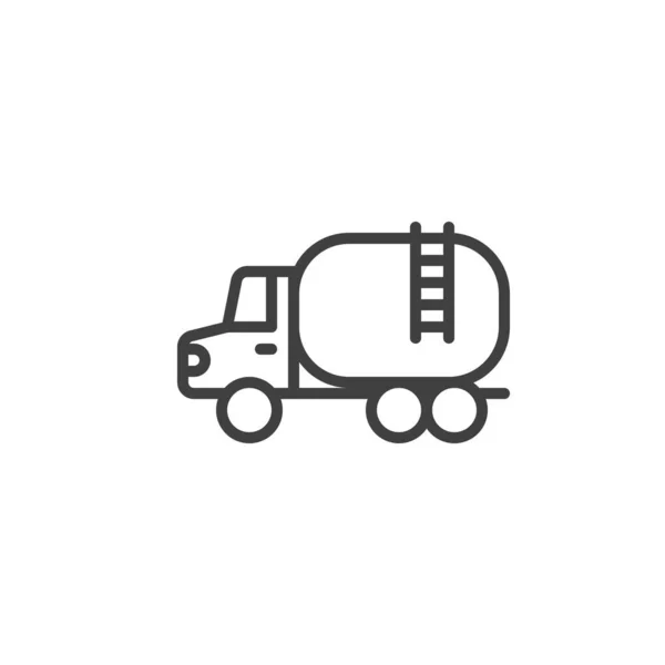 Icône de ligne de pétrolier essence — Image vectorielle