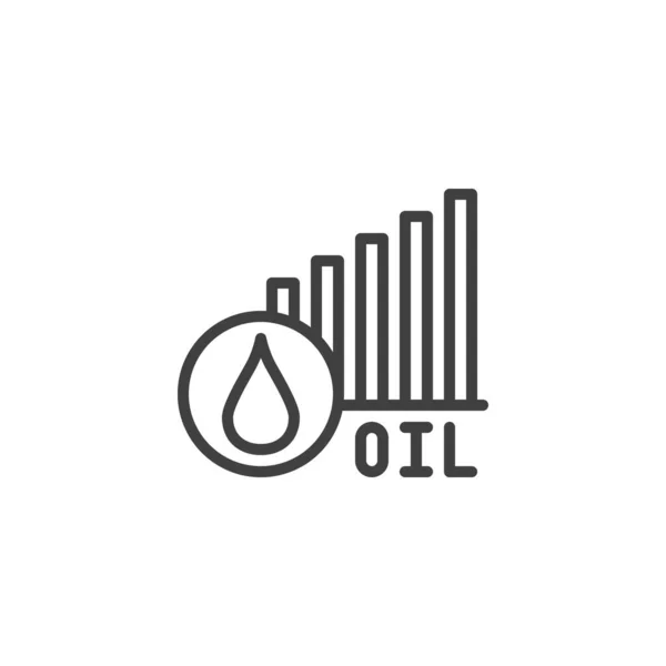 Значок диаграммы сырой нефти — стоковый вектор
