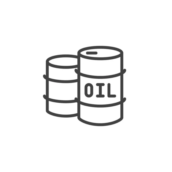 Barriles de aceite icono de la línea — Archivo Imágenes Vectoriales