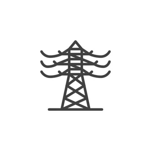 Icône de ligne de transmission électrique — Image vectorielle