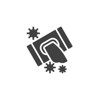 Antibakteriyel silme vektör simgesi