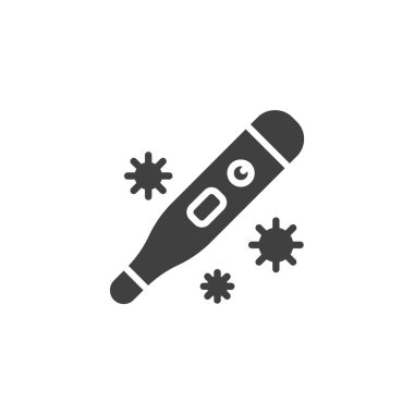 Coronavirus termometre vektör simgesi