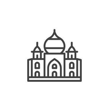 Taj mahal saray çizgisi simgesi