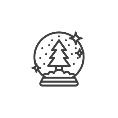 Kar ve ağaç çizgisi ikonlu Noel balosu