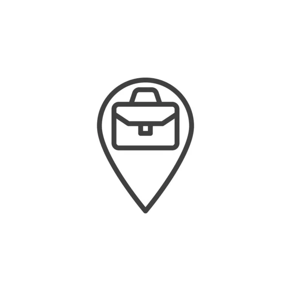 Ikona ikony lokalizacji biura — Wektor stockowy